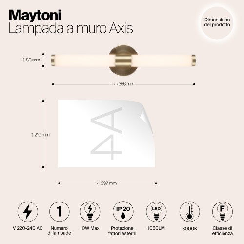 Настенный светильник (бра) Maytoni MOD106WL-L10G3K