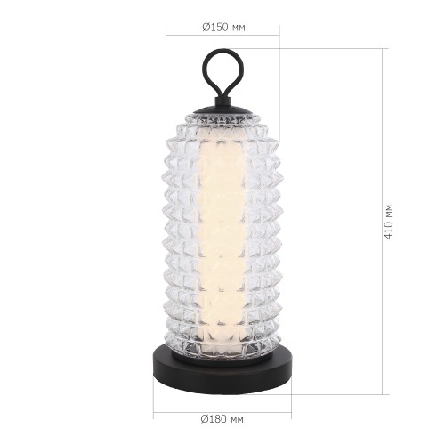 SL6144.404.01 Прикроватная лампа ST-Luce черный/прозрачный LED 1*12W 4000K SAGUARO