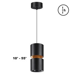 359340 OVER NT24 318 черный Светильник подвесной с механизмом регулировки высоты, провод 2м IP20 LED 10W/3W 3000K 1090Лм 170-265V ARISTO