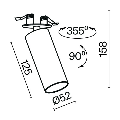 Встраиваемый светильник Technical C053CL-L12W4K-W-W