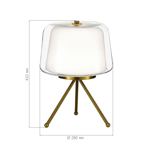 SL6127.304.01 Прикроватная лампа ST-Luce Латунь/Белый, Прозрачный LED 1*16W 3000K PANDORA