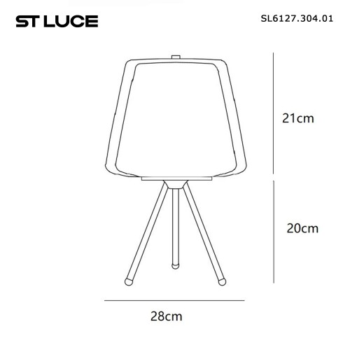 SL6127.304.01 Прикроватная лампа ST-Luce Латунь/Белый, Прозрачный LED 1*16W 3000K PANDORA