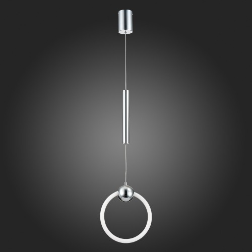 SL1578.103.01 Подвес ST-Luce Хром/Белый,Хром LED 1*15W 3000K GIERA