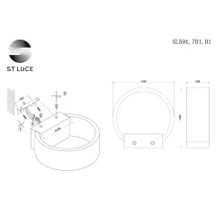 SL591.701.01 Светильник настенный ST-Luce Матовый Никель,Белый/Матовый Никель,Белый LED 1*6W 4000K Настенные светильники