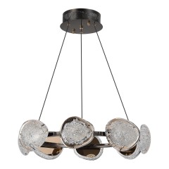 SL6018.203.64 Светильник подвесной ST-Luce черный/ золотистый / прозрачный LED 1*64W 4000K MYSTERY