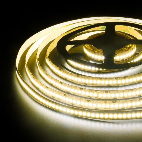Светодиодная лента 12 В 16 Вт/м 240 Led/м 2835 IP65, теплый белый 3300K, 5 м Лента светодиодная 12V 16W 240Led 2835 IP65 тёплый белый, 5м