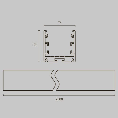 Комплектующие к светодиодной ленте Led Strip ALM-3535R-B-D-2.5M