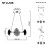 SL6018.203.48 Светильник подвесной ST-Luce черный/ золотистый / прозрачный LED 1*48W 4000K MYSTERY