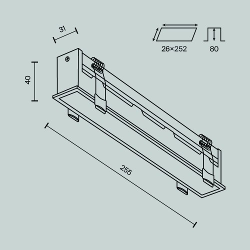 Встраиваемый светильник Technical DL066-20W3-6K-W