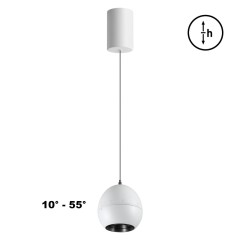 359341 OVER NT24 322 белый Светильник подвесной с механизмом регулировки высоты, провод 2м IP20 LED 7W 3000K 760Лм 170-265V SFERO