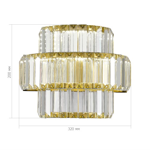 SL1622.311.01 Светильник настенный ST-Luce Латунь/Прозрачный LED 1*21W 4000K TIVOLI