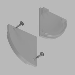 Комплект заглушек для углового профиля 3030-Z Black