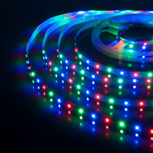 Светодиодная лента 12 В 4,8 Вт/м 60 Led/м 2835 IP20, RGB, 5 м Лента светодиодная 12V 4,8W 60Led 2835 IP20 RGB, 5м