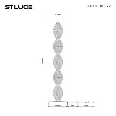 SL6130.405.27 Светильник напольный ST-Luce Черный/Белый, Дымчатый LED 1*35W 3000K ICE