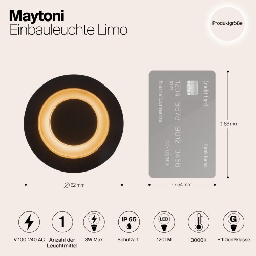 Встраиваемый светильник Outdoor O037-L3B3K