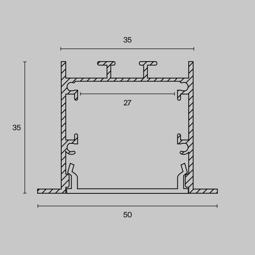 Комплектующие к светодиодной ленте Led Strip ALM-5035-S-2M