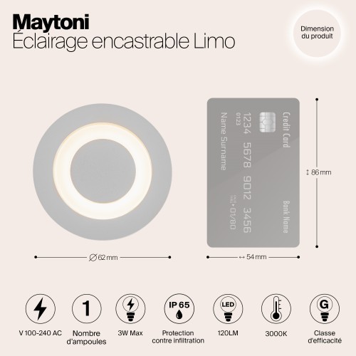 Встраиваемый светильник Outdoor O037-L3W3K