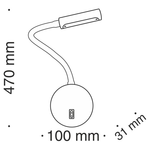 Настенный светильник (бра) Technical C035WL-L3B3K