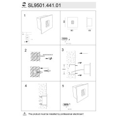 SL9501.441.01 Светильник уличный настенный ST-Luce Черный LED 1*1W 4000K VISANO