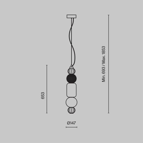 Подвесной светильник Maytoni P069PL-L35CH3K