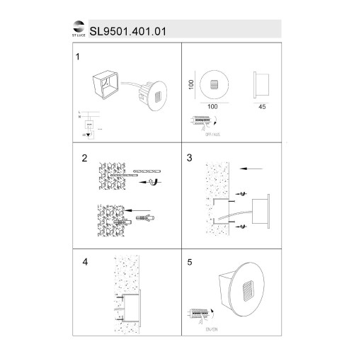 SL9501.401.01 Светильник уличный настенный ST-Luce Черный LED 1*1W 4000K VISANO