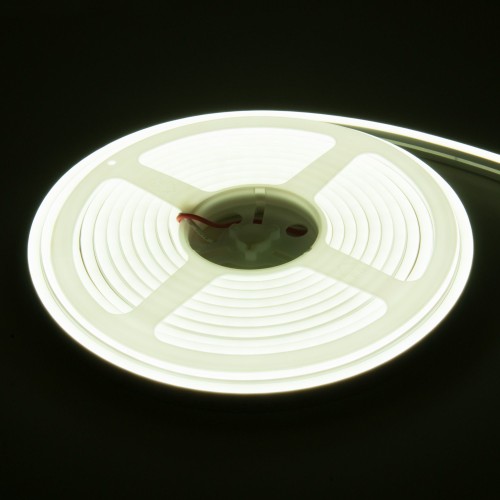 Светодиодный гибкий неон 24 В 10 Вт/м 120 Led/м 2835 IP65, холодный белый 6500K, 5м 24V 10W 120Led 2835 IP65