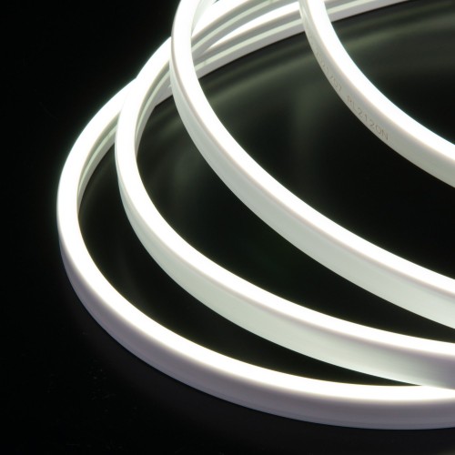 Светодиодный гибкий неон 24 В 10 Вт/м 120 Led/м 2835 IP65, холодный белый 6500K, 5м 24V 10W 120Led 2835 IP65