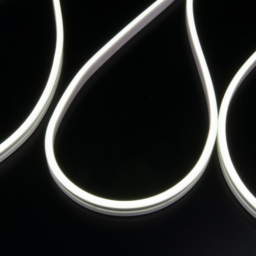 Светодиодный гибкий неон 24 В 10 Вт/м 120 Led/м 2835 IP65, холодный белый 6500K, 5м 24V 10W 120Led 2835 IP65