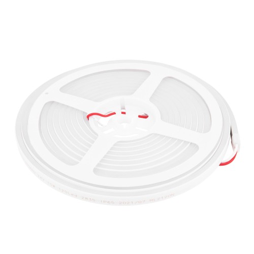 Светодиодный гибкий неон 24 В 10 Вт/м 120 Led/м 2835 IP65, холодный белый 6500K, 5м 24V 10W 120Led 2835 IP65